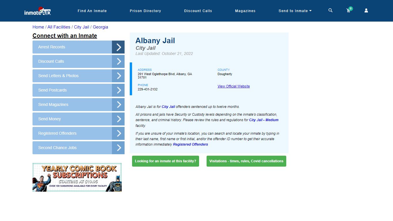 Albany Jail | Inmate Locator